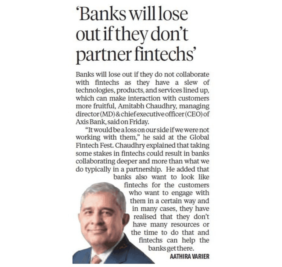 Banks will lose out if they don't partner fintechs