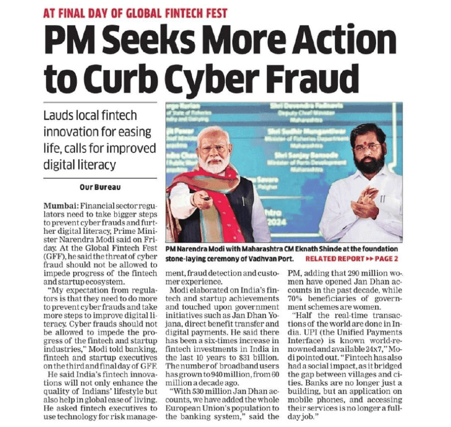 PM Seeks More Action to Curb Cyber Fraud