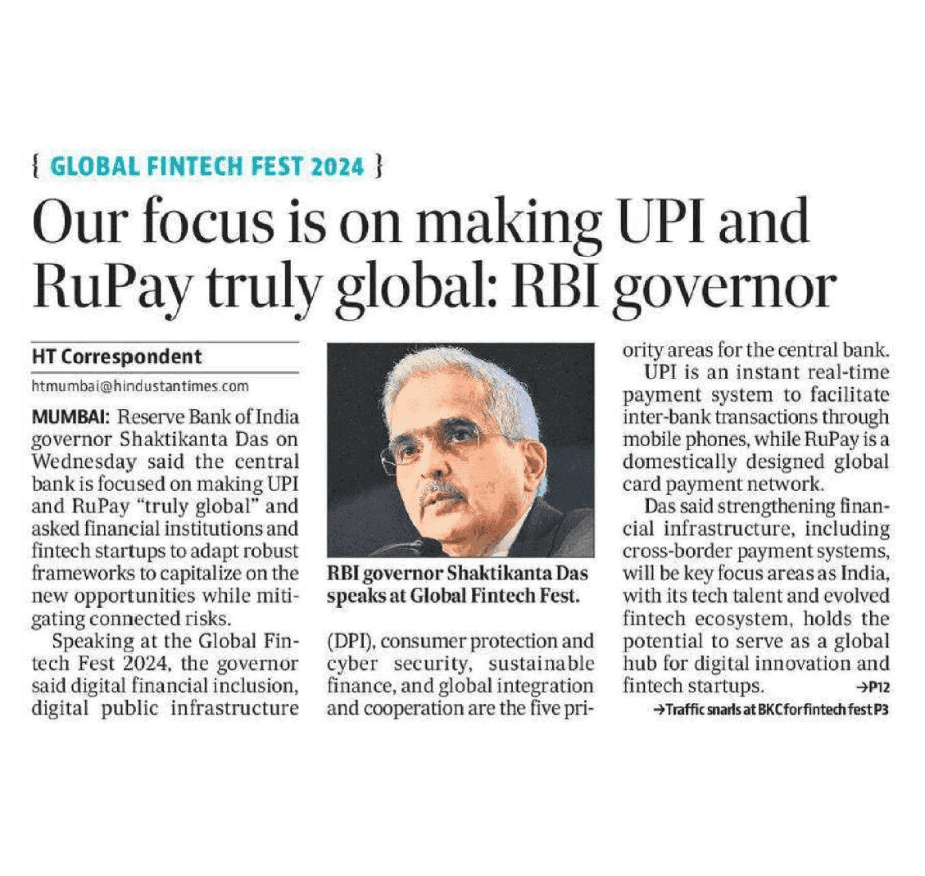 Our focus is on making UPI and RuPay truly global: RBI governor